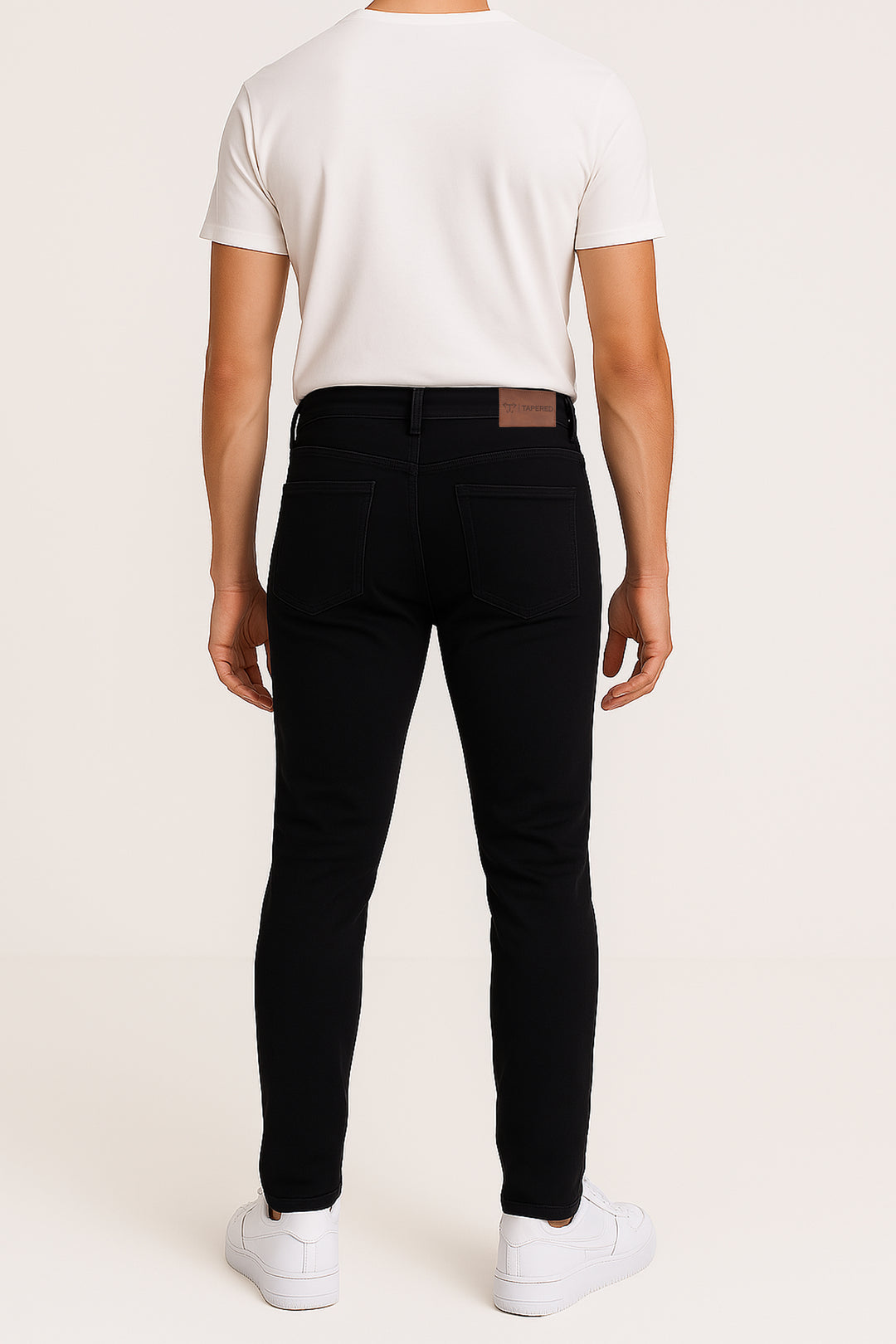 Black Tapered Fit Jeans
