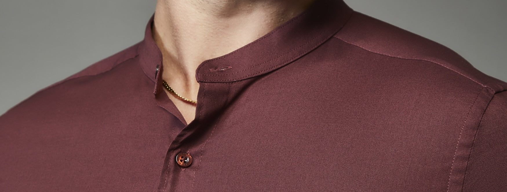 Grandad Collar Tapered Fit Shirts