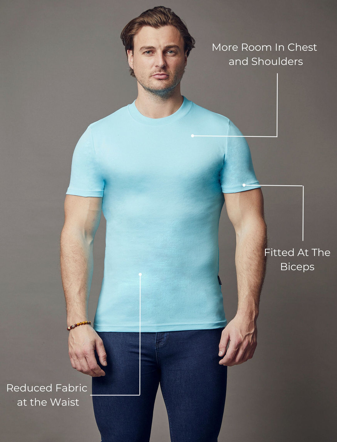 Turquoise Tapered Fit T-Shirt