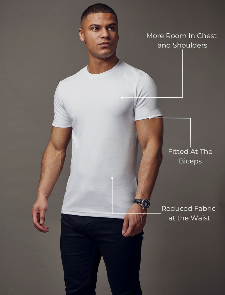 White Tapered Fit T-Shirt