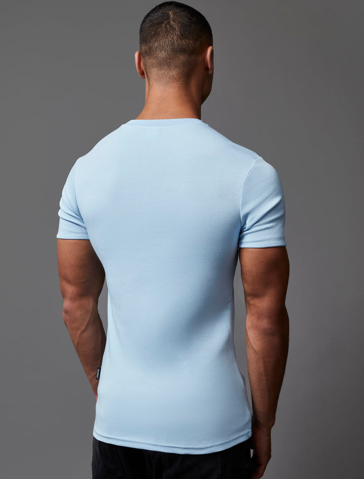 Light Blue Tapered Fit T-Shirt