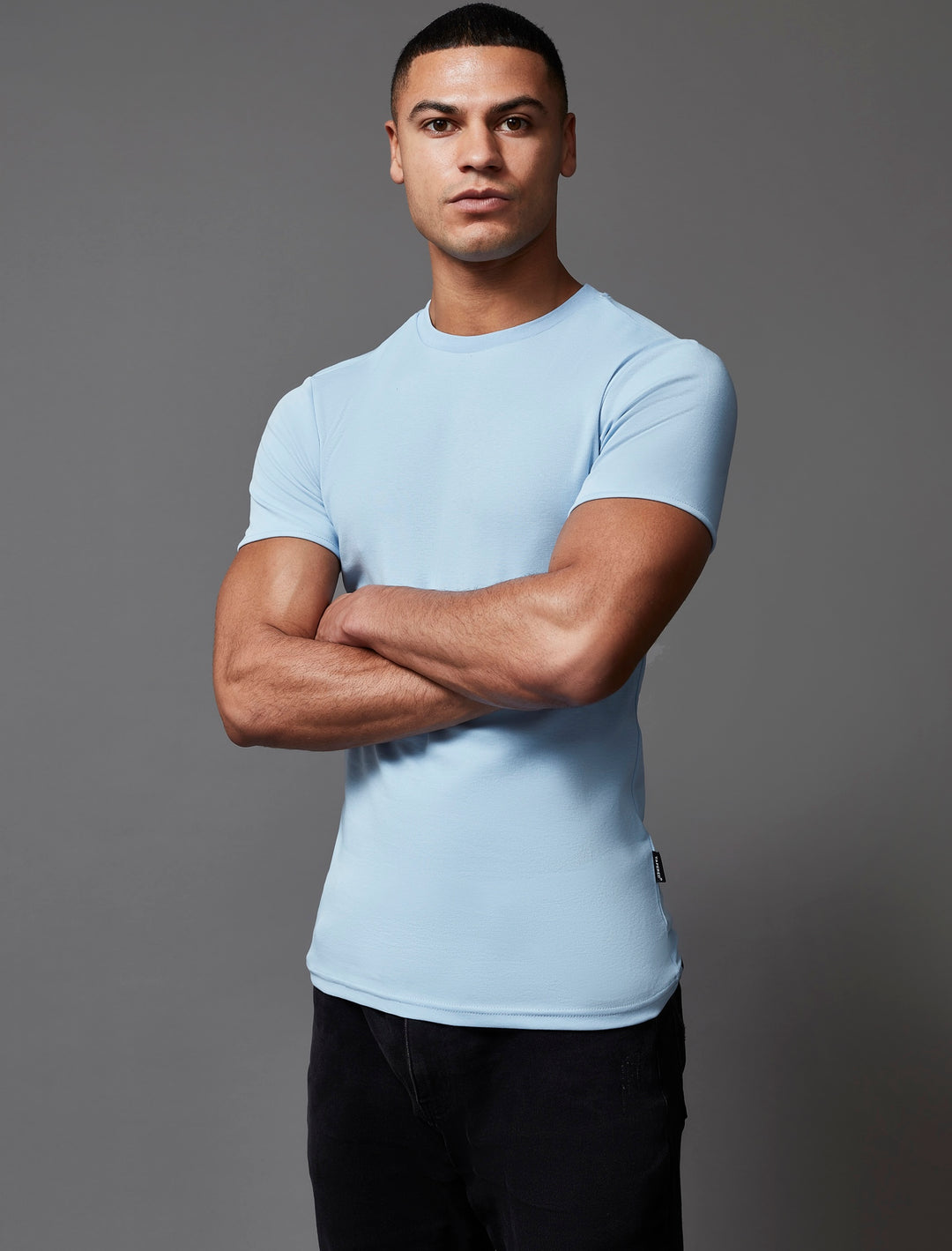 Light Blue Tapered Fit T-Shirt