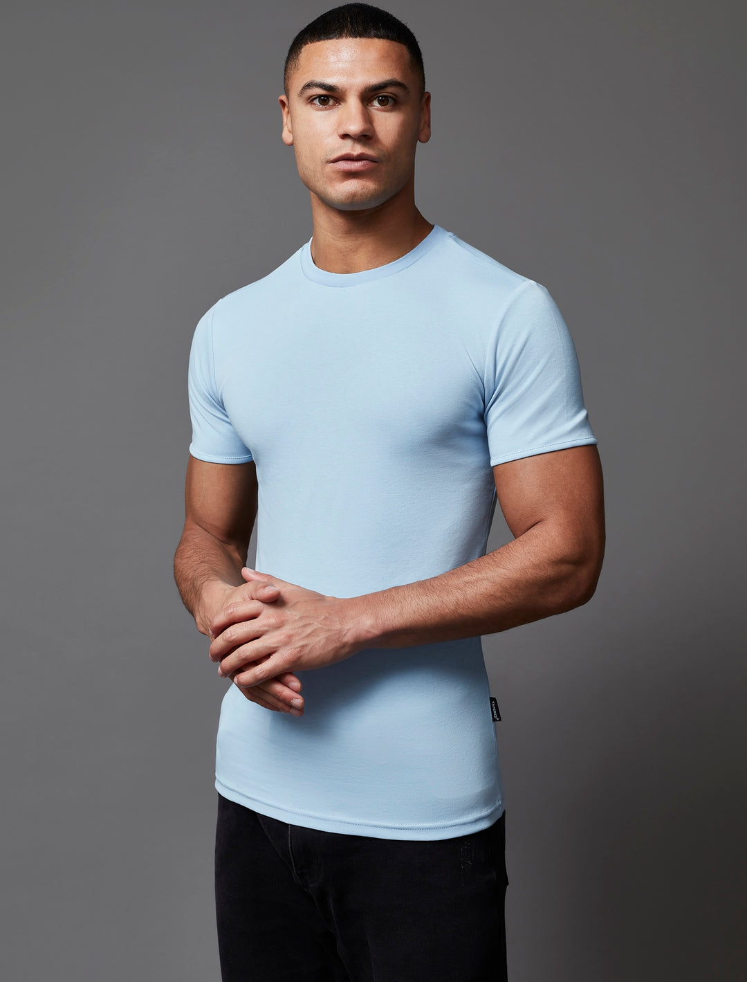 Light Blue Tapered Fit T-Shirt