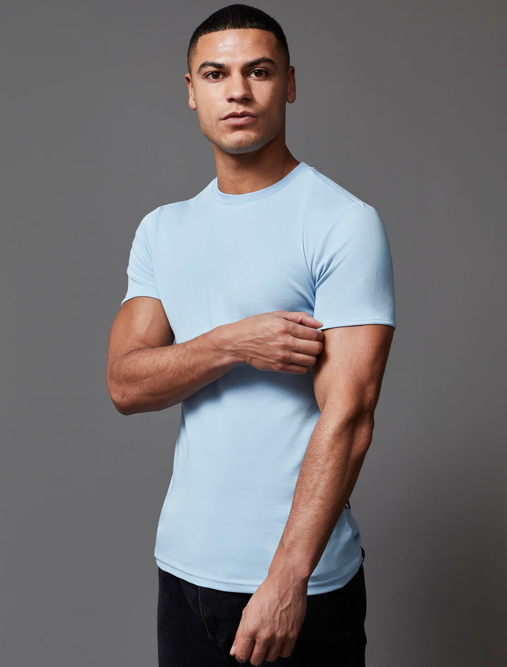 Light Blue Tapered Fit T-Shirt