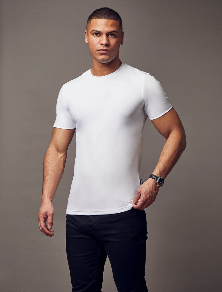 White Tapered Fit T-Shirt