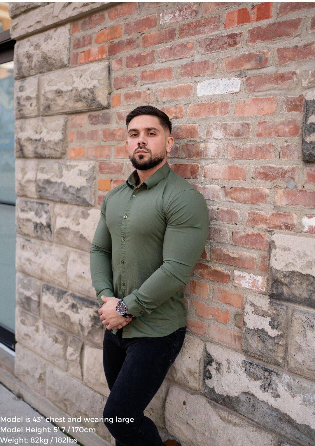 Olive Tapered Fit Shirt