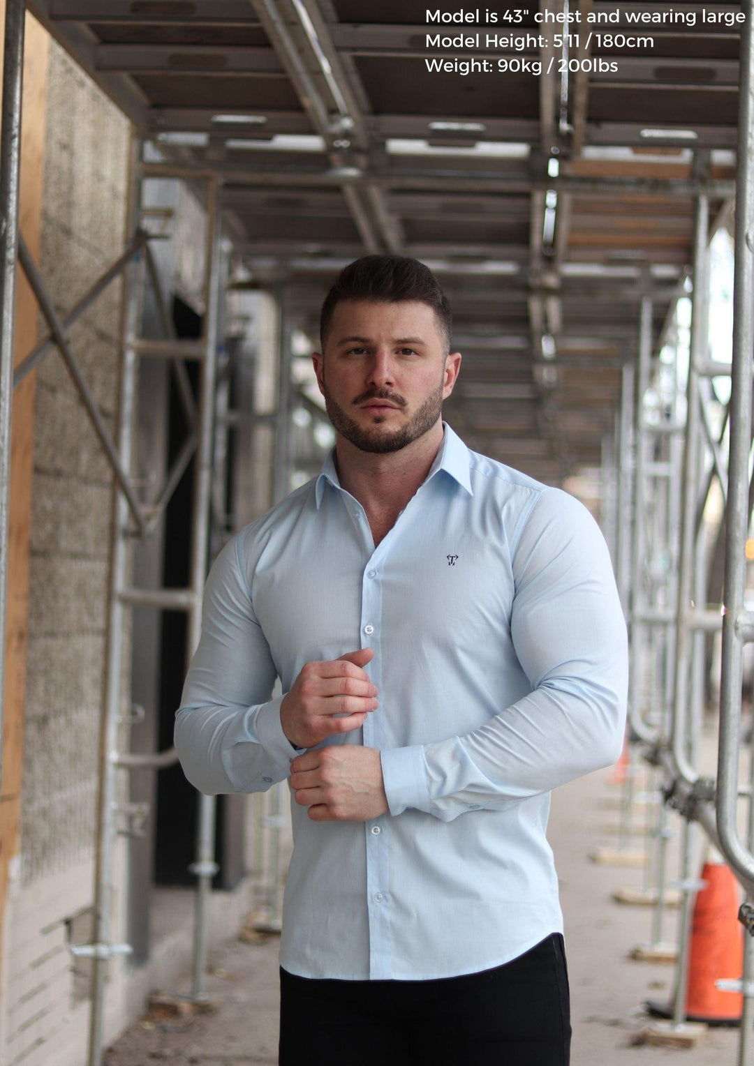 Light Blue Tapered Fit Shirt