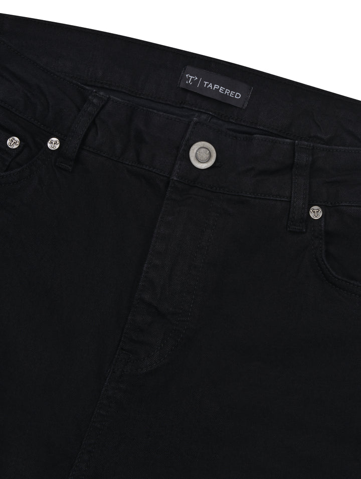 Black Tapered Jeans