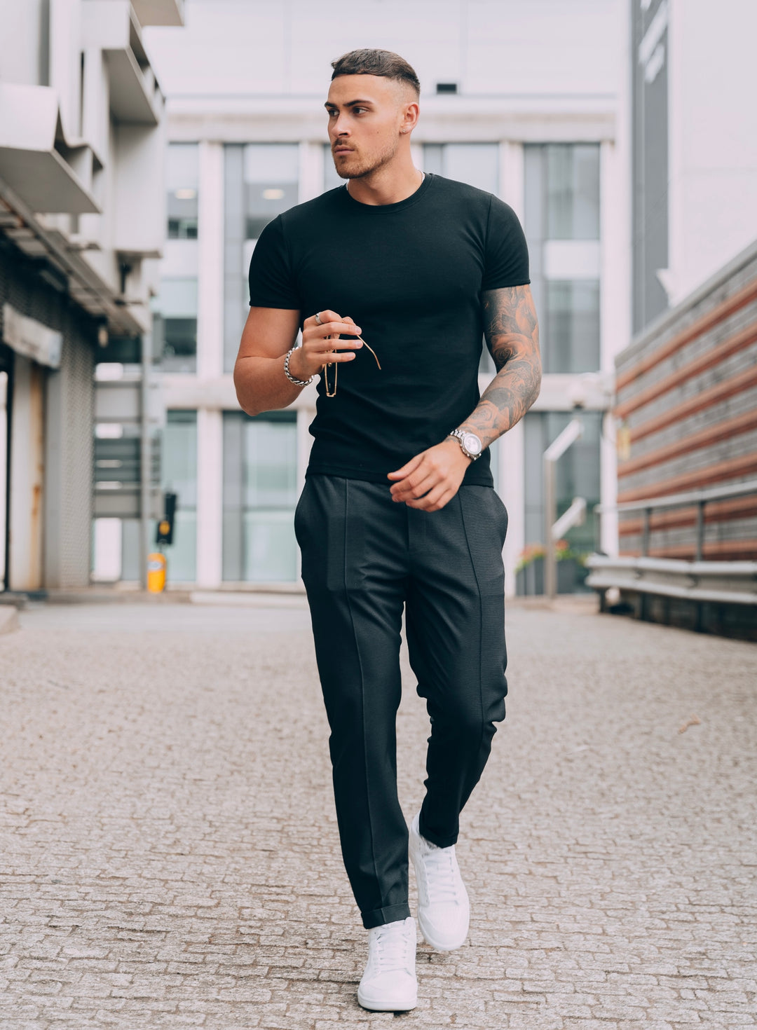 Black Tapered Fit T-Shirt