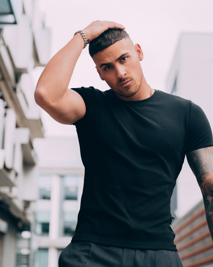 Black Tapered Fit T-Shirt