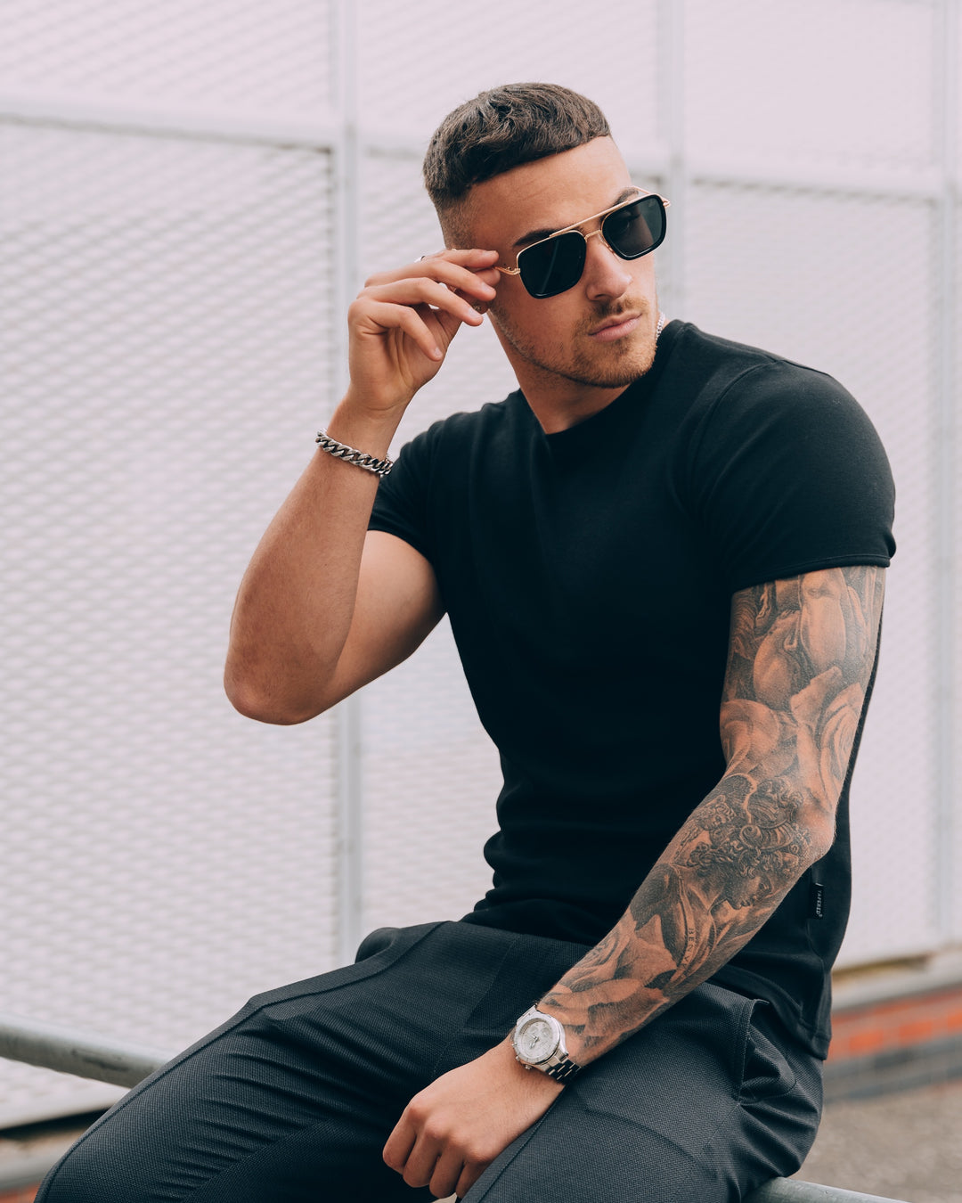 Black Tapered Fit T-Shirt