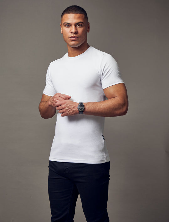 White Tapered Fit T-Shirt